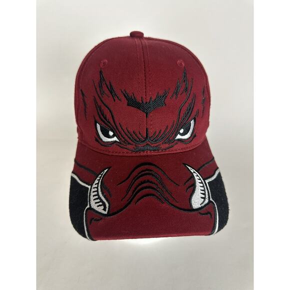 Vintage Arkansas Razorbacks Big Logo Mascot Baseball Cap Hat Tail Gate’N Gear